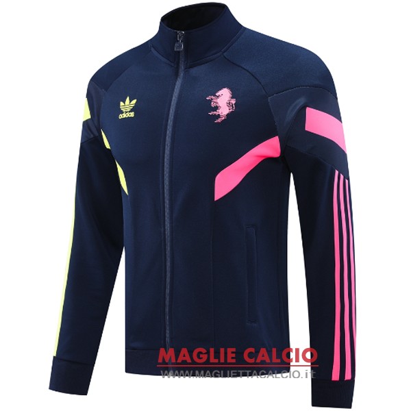 nuova juventus blu navy rosa giacca lunga zip 2024-2025