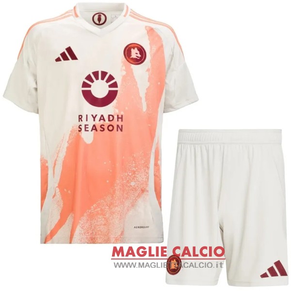 nuova seconda divisione magliette as roma set completo uomo 2024-2025