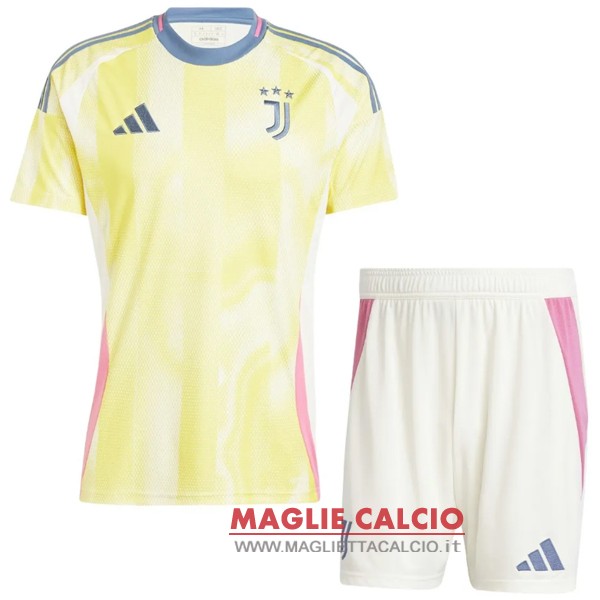 seconda magliette juventus set completo bambino 2024-2025