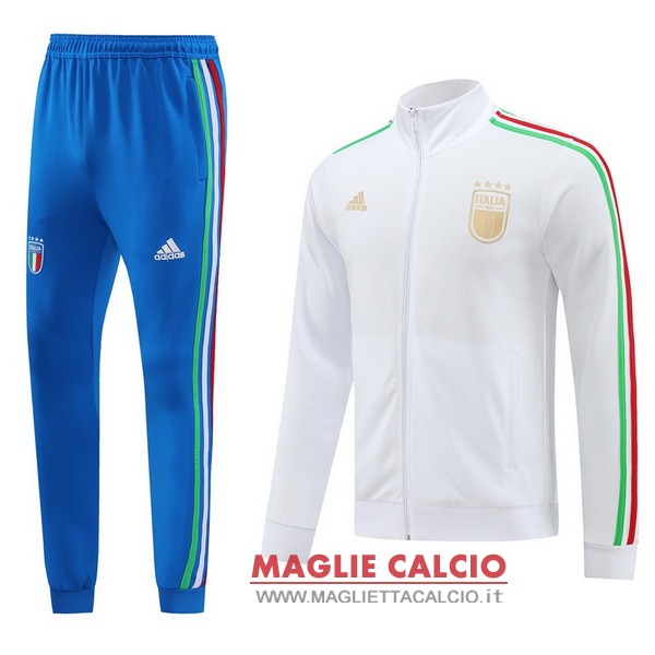 nuova italia insieme completo bianco blu giacca lunga zip 2024