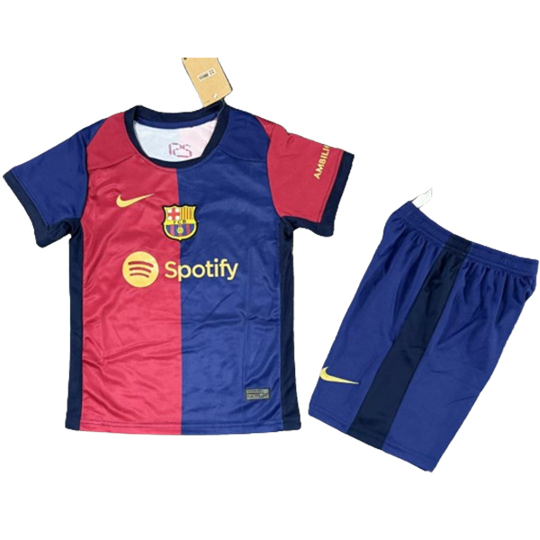 nuova prima magliette barcellona set completo bambino 2024-2025