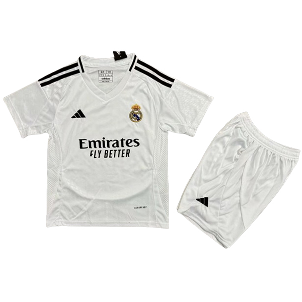 nuova prima maglietta real madrid set completo bambino 2024-2025