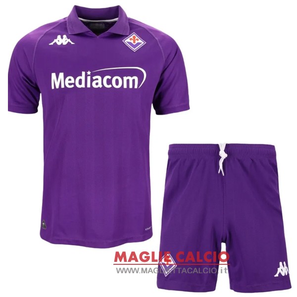 nuova prima maglietta fiorentina set completo bambino 2024-2025