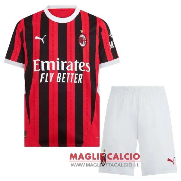 nuova prima divisione magliette ac milan set completo uomo 2024-2025