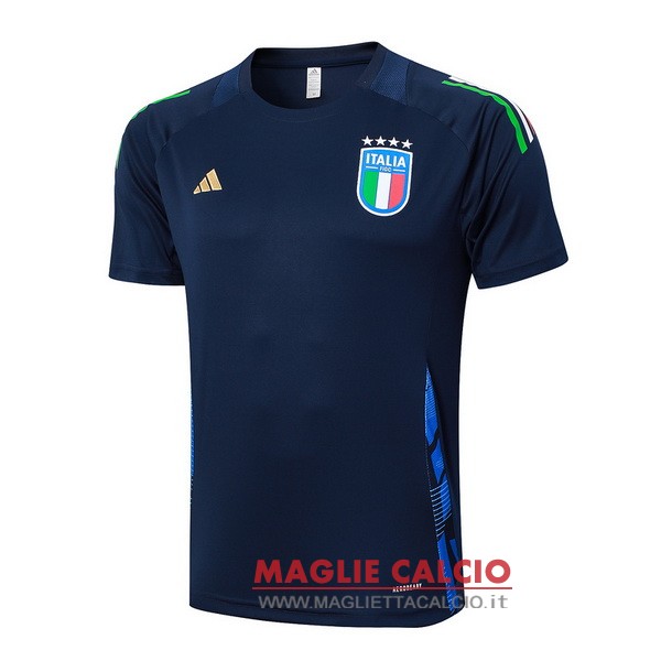 magliette italia formazione 2024 blu navy