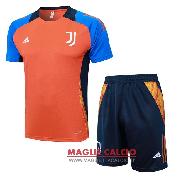 nuova formazione magliette set completo juventus 2024-2025 arancione blu