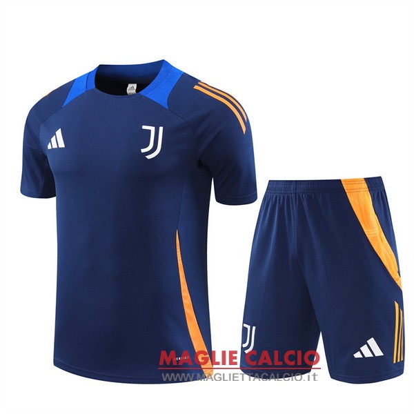 nuova formazione magliette set completo juventus 2024-2025 blu navy arancione