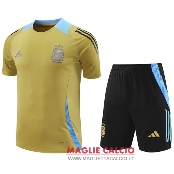 nuova formazione set completo divisione magliette argentina 2024 giallo nero blu