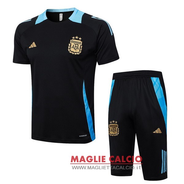 nuova formazione set completo divisione magliette argentina 2024 nero II blu