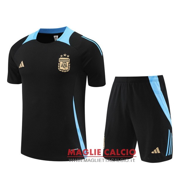 nuova formazione set completo divisione magliette argentina 2024 nero III blu