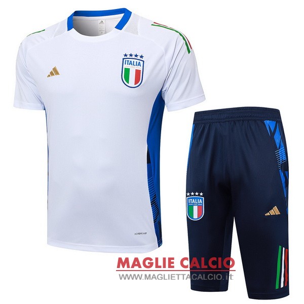 magliette italia formazione set completo 2024 bianco blu navy