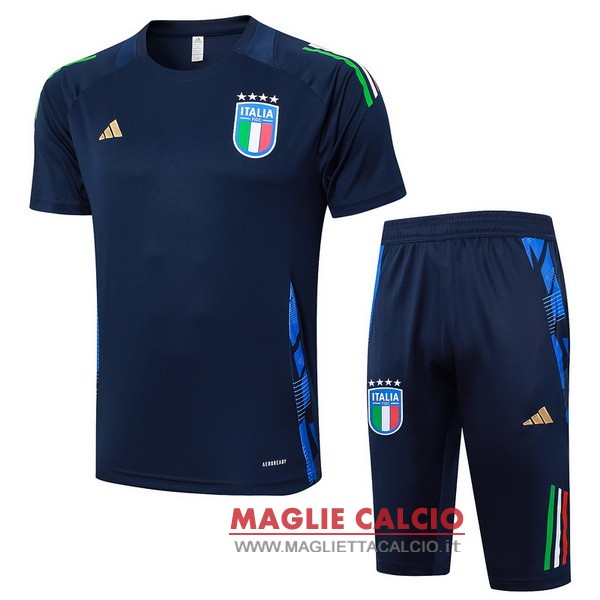 magliette italia formazione set completo 2024 blu navy