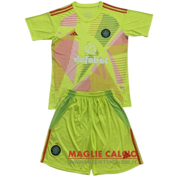 nuova portiere divisione magliette celtic set completo uomo 2024-2025 giallo