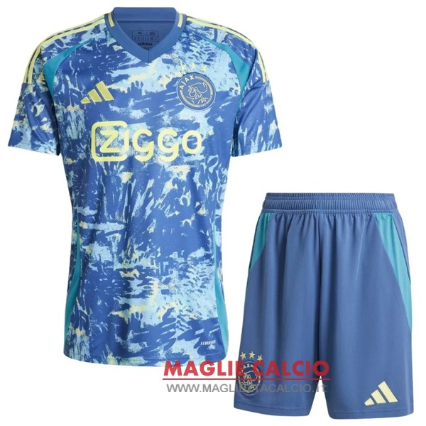 nuova seconda magliette ajax set completo bambino 2024-2025