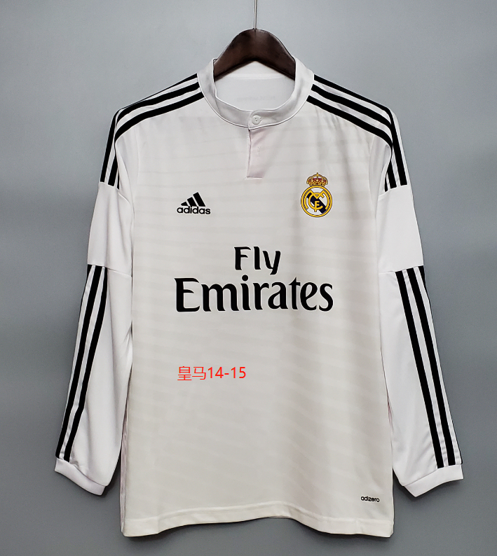 nuova prima manica lunga divisione magliette real madrid retro 2014-2015