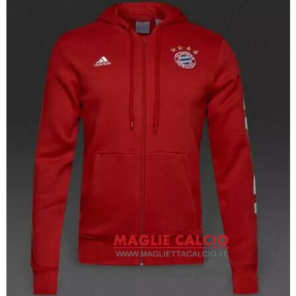 nuova bayern monaco rosso 3 sudaderas con capucha giacca 2016-2017