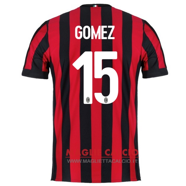 nuova maglietta ac milan 2017-2018 gomez 15 prima