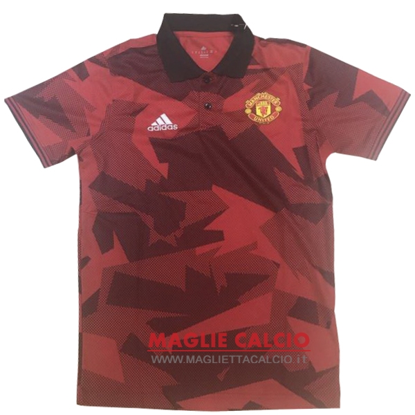 manchester united arancione nero magliette polo nuova 2017-2018