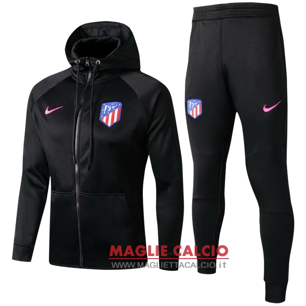 nuova atletico madrid insieme completo nero navy giacca 2017-2018