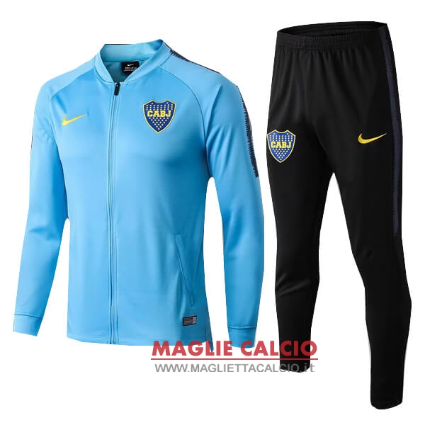 nuova boca juniors insieme completo blu luce giacca 2018-2019