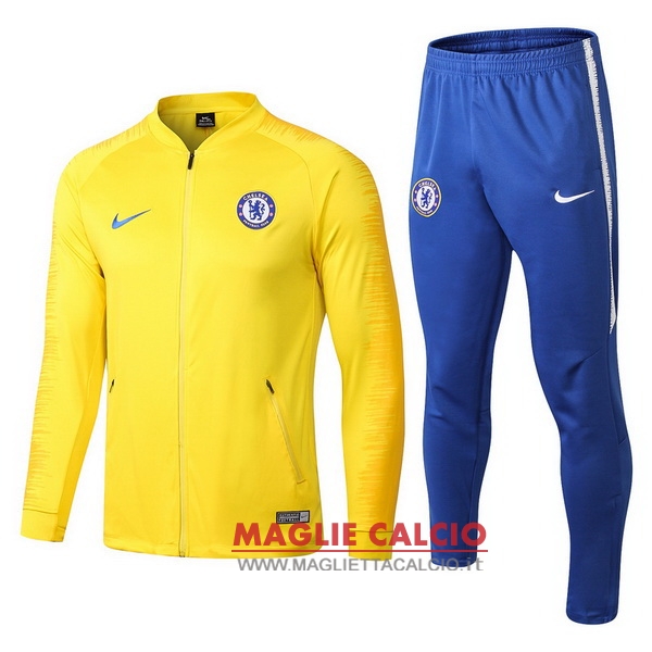 nuova chelsea insieme completo giallo giacca 2018-2019