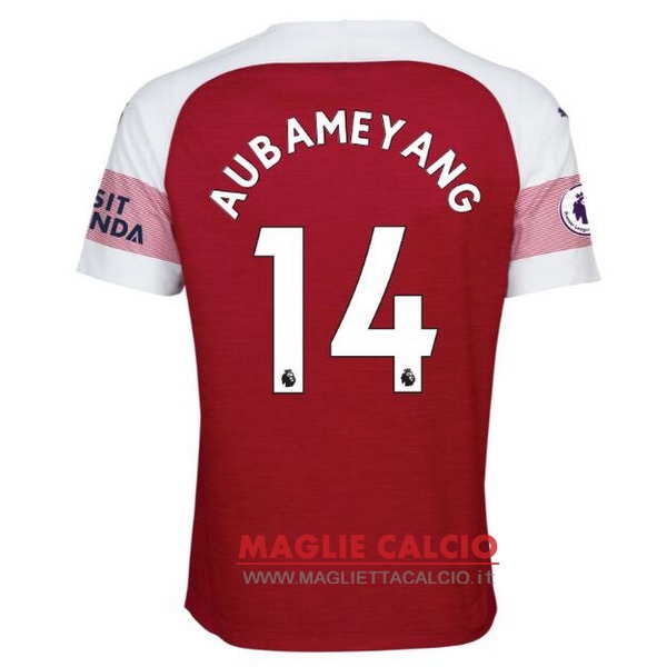 nuova maglietta arsenal 2018-2019 aubameyang 14 prima