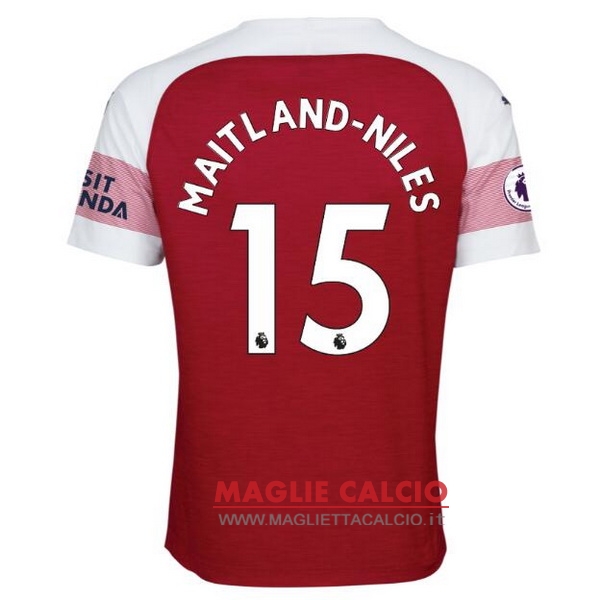 nuova maglietta arsenal 2018-2019 maitland niles 15 prima