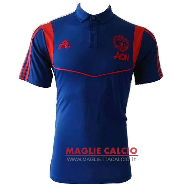 manchester united blu navy magliette polo nuova 2019-2020