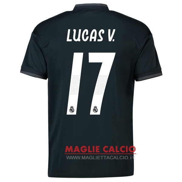 nuova maglietta real madrid 2018-2019 lucas v.17 seconda