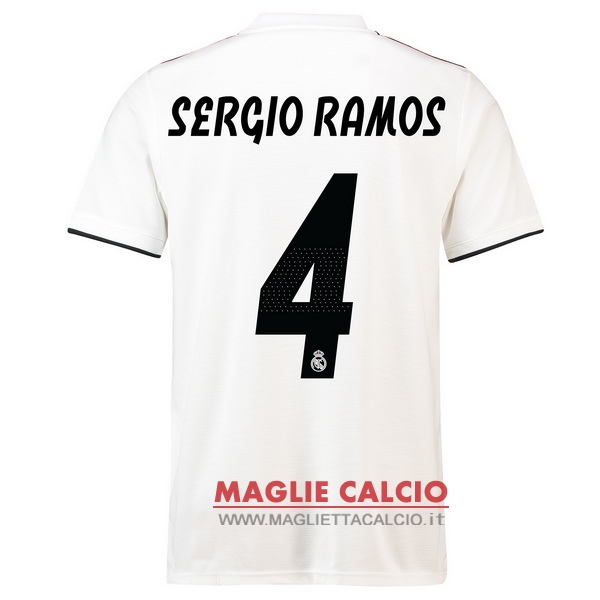 nuova maglietta real madrid 2018-2019 sergio ramos 4 prima