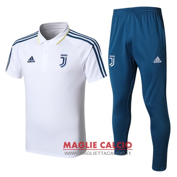 polo set completo maglia juventus 2017-2018 bianco