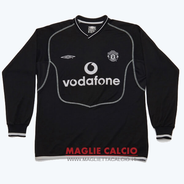 nuova seconda divisione magliette manica lunga manchester united retro 2000-2002