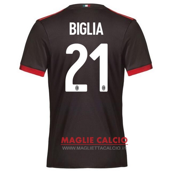 nuova maglietta ac milan 2017-2018 biglia 21 terza