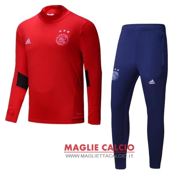 nuova ajax insieme completo rosso blu giacca 2017-2018