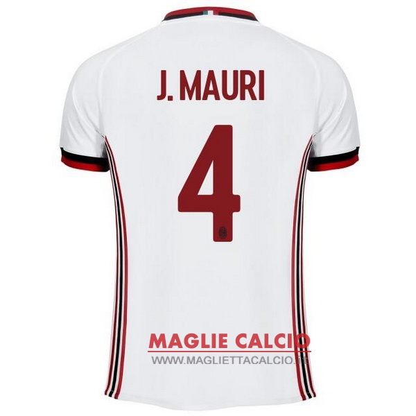 nuova maglietta ac milan 2017-2018 j.mauri 4 seconda