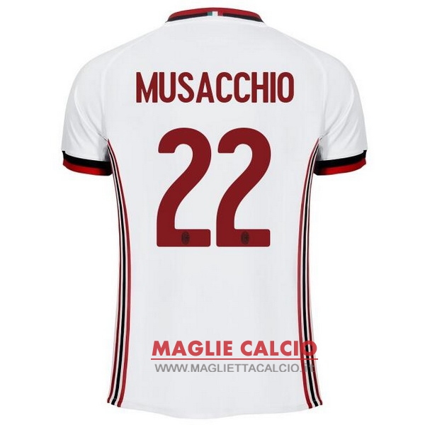 nuova maglietta ac milan 2017-2018 musacchio 22 seconda