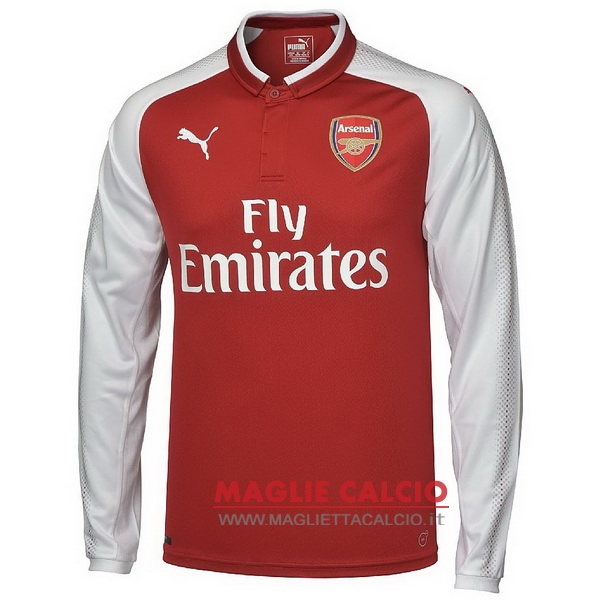 nuova prima magliette arsenal mancia lunga 2017-2018